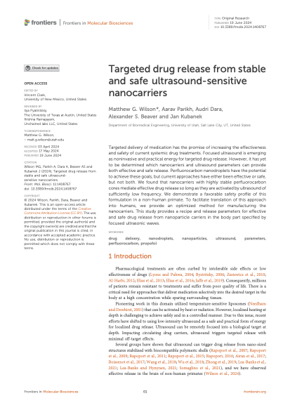 Targeted drug release from stable and safe ultrasound-sensitive nanocarriers
.