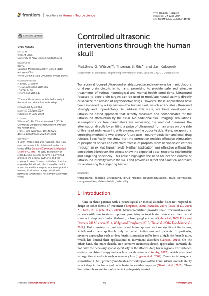 Article on Diadem's correction for the head published